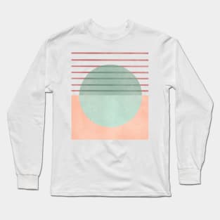 Half and Half Circle Long Sleeve T-Shirt